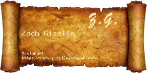 Zach Gizella névjegykártya